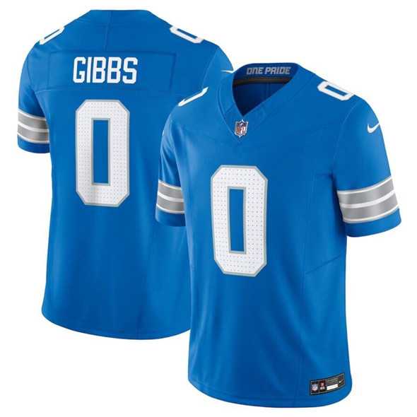 Men & Women & Youth Detroit Lions #0 Jahymr Gibbs Blue 2025 F.U.S.E. Vapor Limited Stitched Jersey